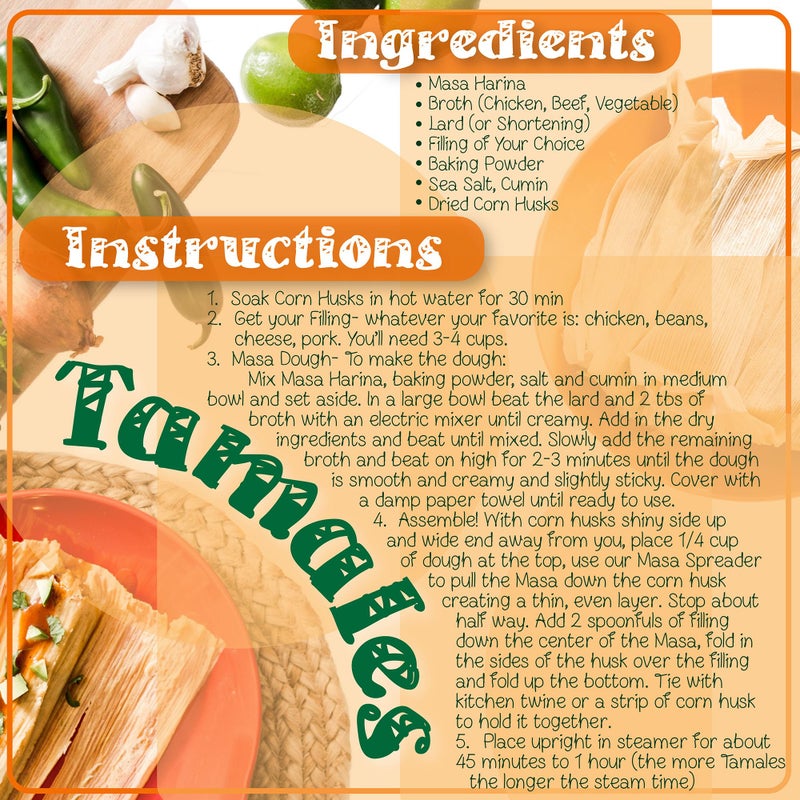 Mindful Design Tamale Masa Spreader Tool (4 Pack, Green) Masa Spreader for Tamales, EspÃ¡tula Para Hacer Tamales, Maker for Wrappers & Corn Husks, Extendedor de Masa Para Tamales, Tamale Spatula with Precision Guides - Image 4
